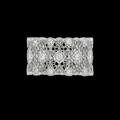 Buccellati TULLE BROCCATO WHITE GOLD ETERNELLE RING WITH DIAMONDS