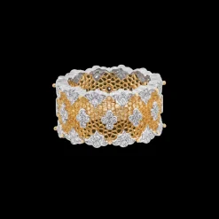 Buccellati TULLE WHITE AND YELLOW GOLD PARIGI ETERNELLE RING