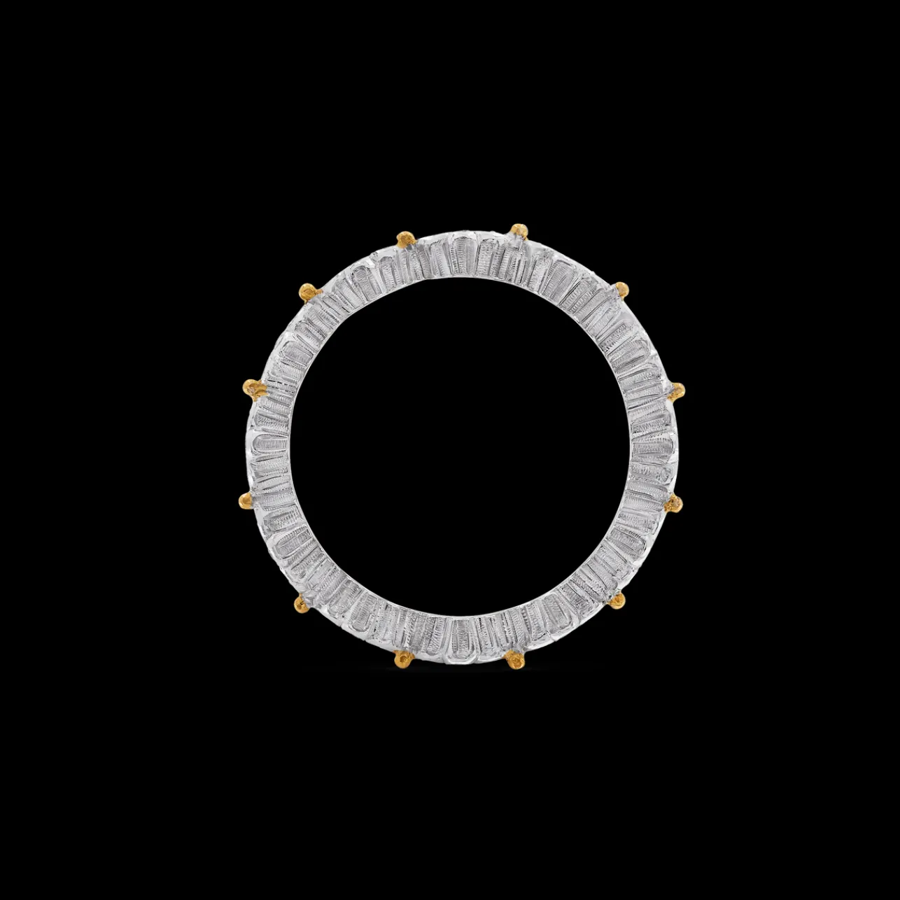 Buccellati TULLE WHITE AND YELLOW GOLD PARIGI ETERNELLE RING