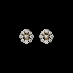 Buccellati TULLE WHITE AND YELLOW GOLD RAGGIERA EARRINGS WITH DIAMONDS
