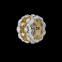 Buccellati TULLE WHITE AND YELLOW GOLD GHIRLANDA ETERNELLE RING
