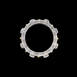 Buccellati TULLE YELLOW AND WHITE GOLD RAGGIERA ETERNELLE BAND WITH DIAMONDS