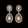 Buccellati TULLE YELLOW AND WHITE GOLD PARIGI EARRINGS WITH DIAMONDS