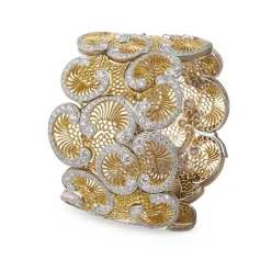 Buccellati UNICA YELLOW AND WHITE GOLD BRACELET WITH DIAMONDS