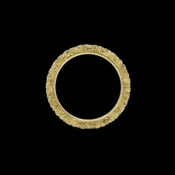 Buccellati WHITE AND YELLOW GOLD ETERNELLE BAND WITH DIAMONDS FOGLIETTE STYLE