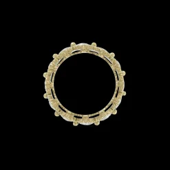 Buccellati WHITE AND YELLOW GOLD ETERNELLE BAND WITH ROUND DIAMONDS