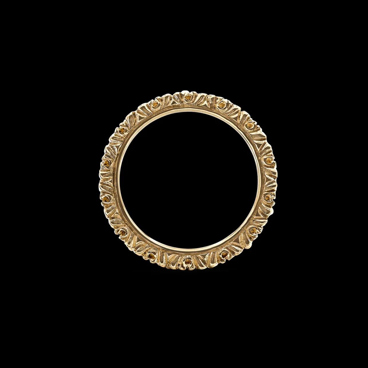 Buccellati WHITE AND YELLOW GOLD ETERNELLE BAND WITH DIAMONDS SCACCHI STYLE