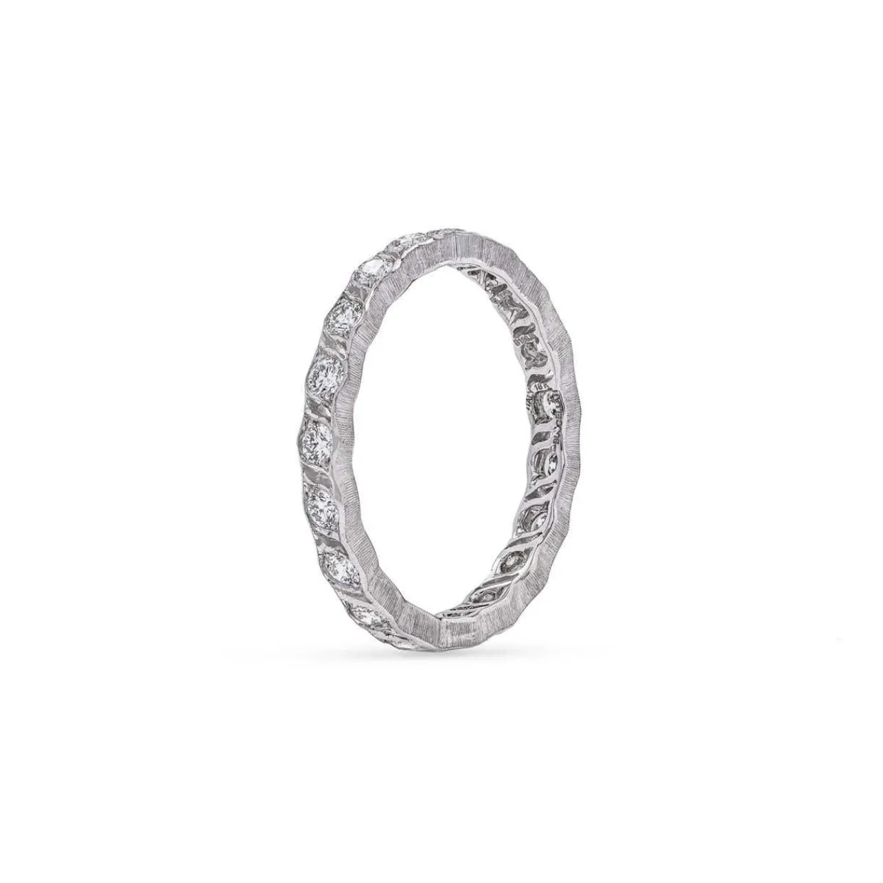 Buccellati WHITE GOLD ETERNELLE WEDDING RING WITH DIAMONDS