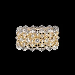Buccellati YELLOW AND WHITE GOLD ETERNELLE BAND WITH DIAMONDS